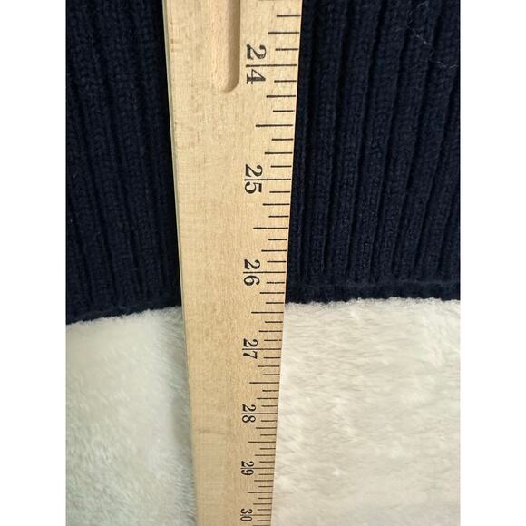 NWT Crown & Ivy Navy Plaid Sweater XXL Rhinestone Academia - Picture 7 of 8